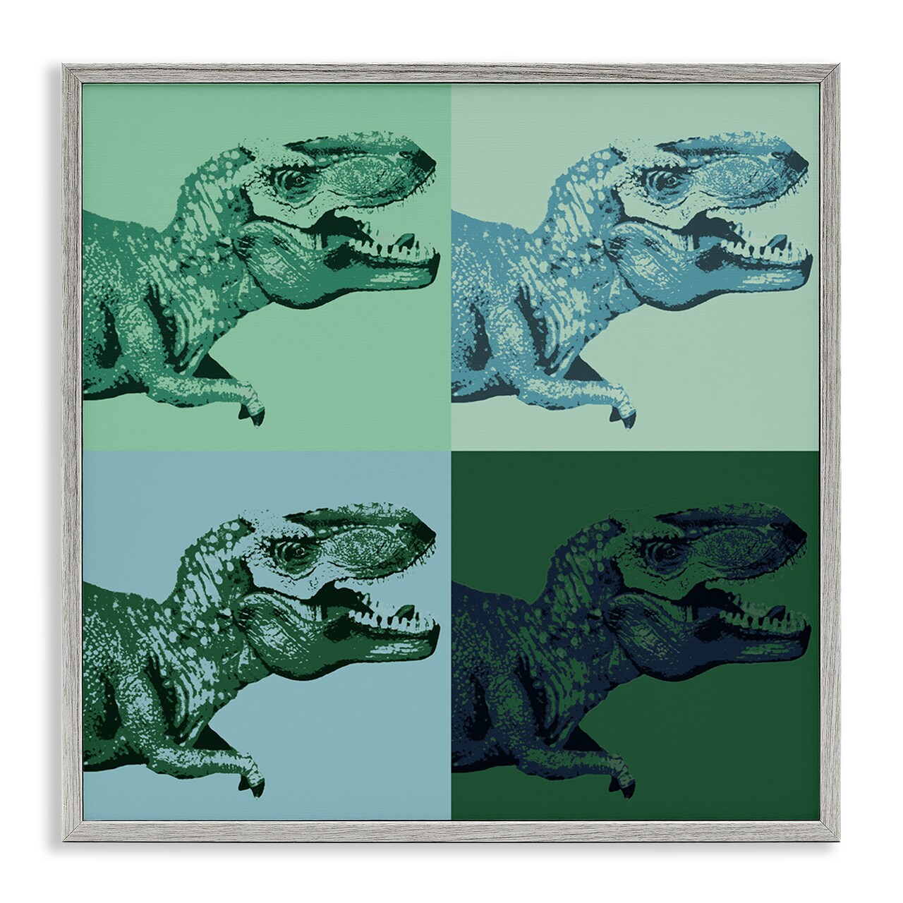 Stupell Industries Vintage Roaring T-Rex Dinosaur Framed Giclee Art